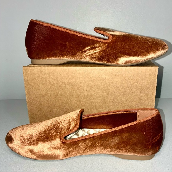 Birdies The Starling Flats in Amber Velvet Shoes - Picture 5 of 9